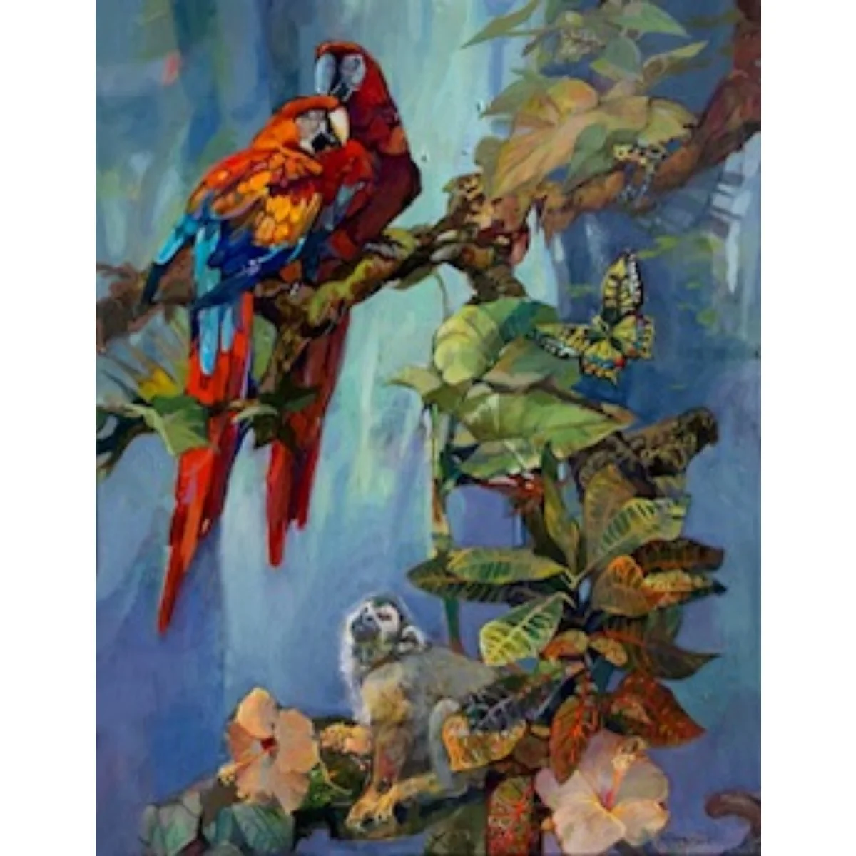 “Parrot Fantasy" - 36"x48” - Oil on Canvas