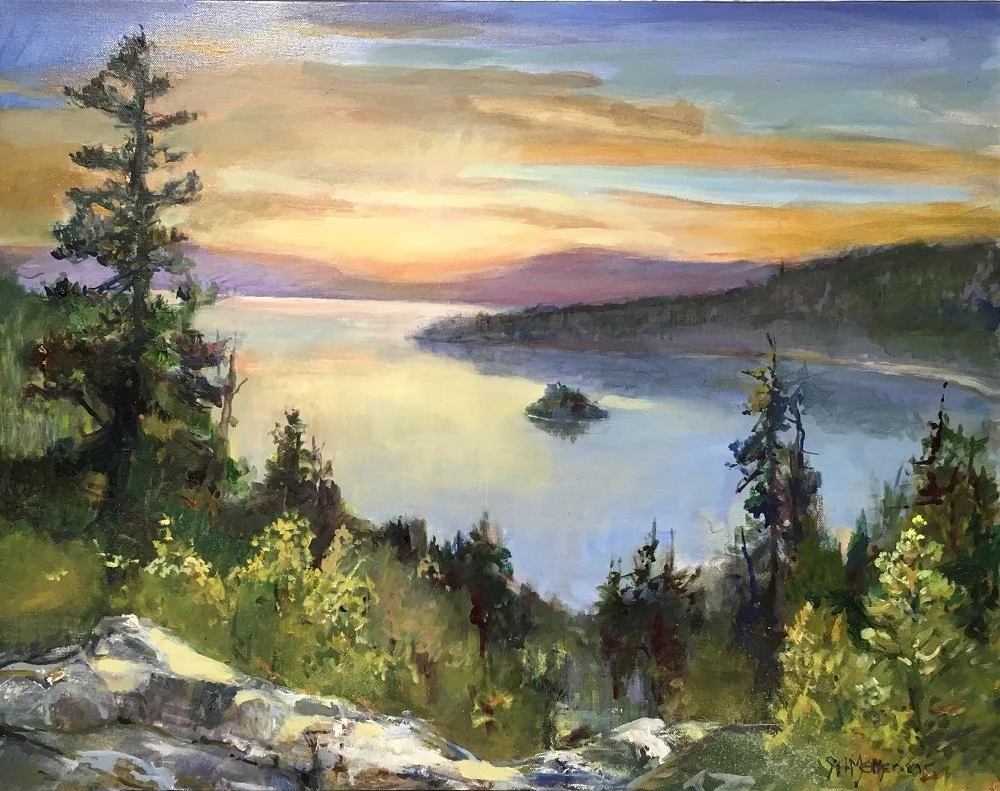 "Emerald Bay Sunrise" -  22"x28" - Oil on Canvas