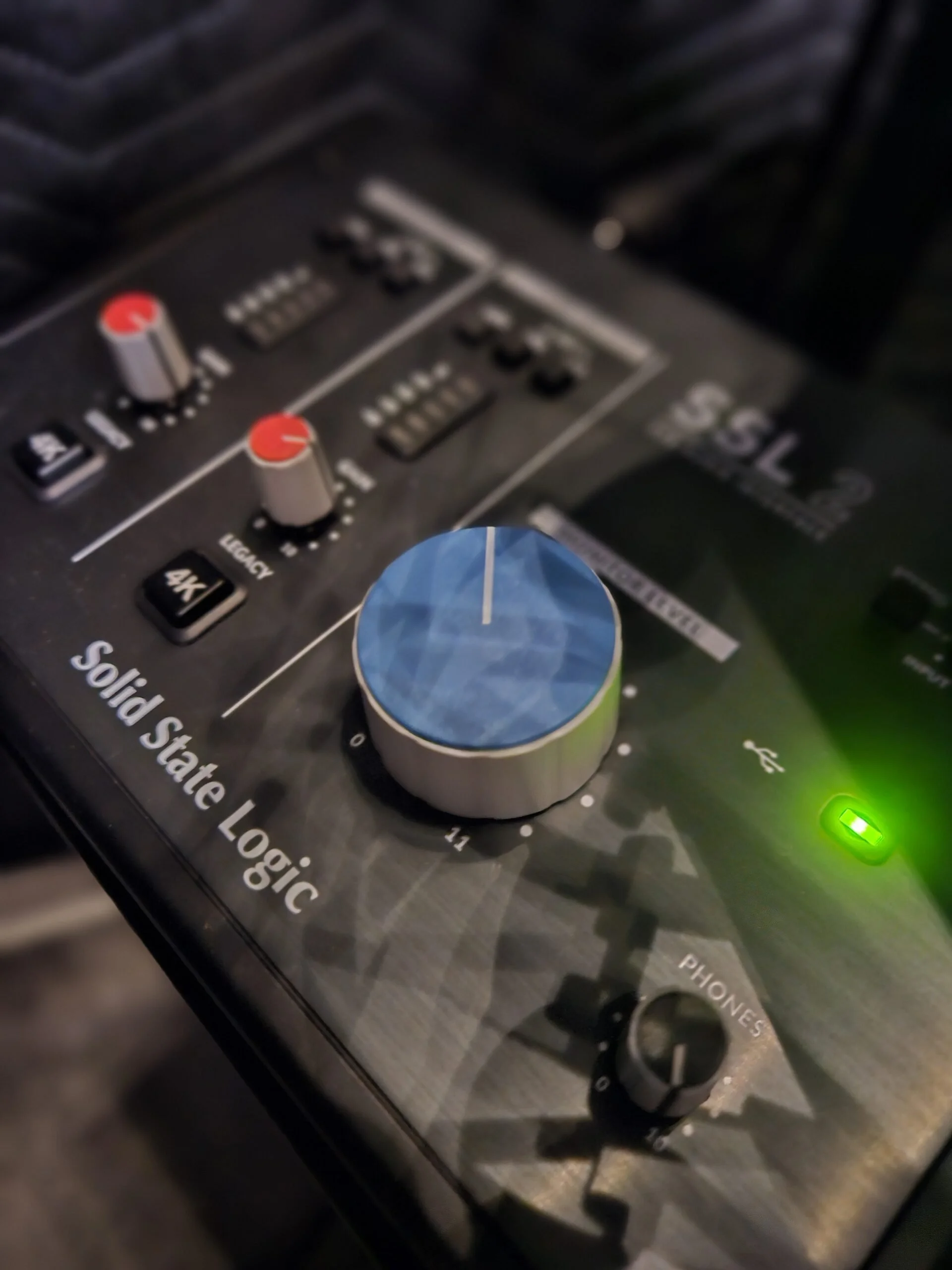 A close up of Lozza’s SSL 2 interface.