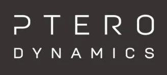 Ptero Dynamics logo with black background and white text