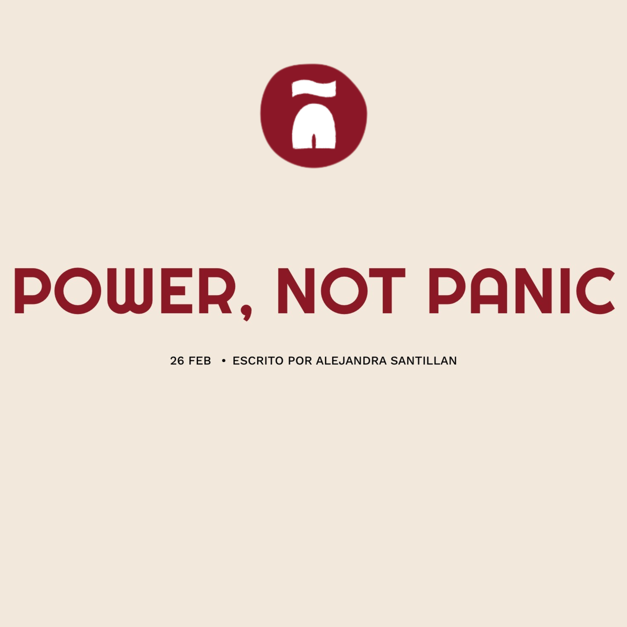 Power, Not Panic