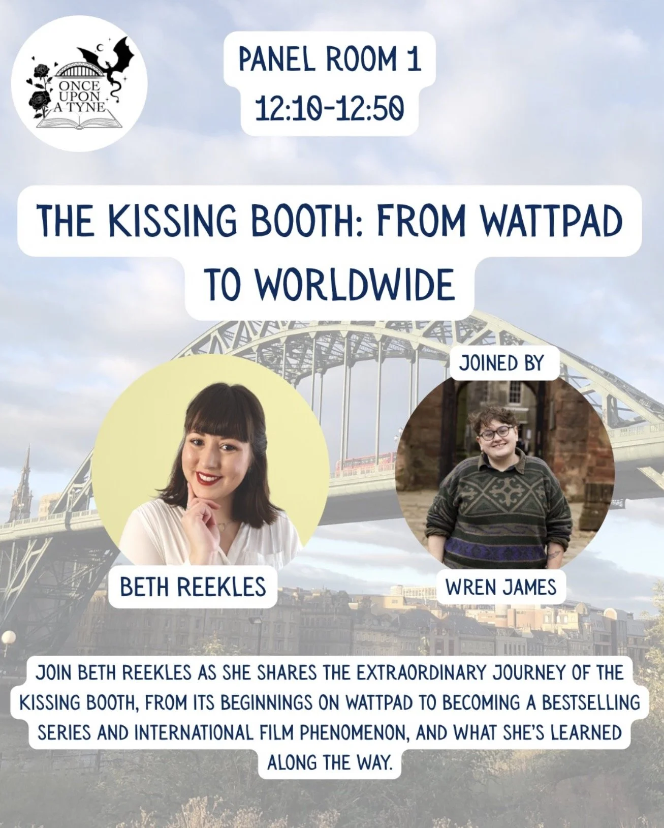 12.10pm-12.50pm - The Kissing Booth: From Wattpad to World Wide - Panel Room 1