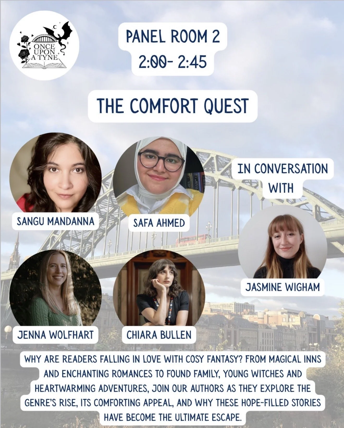 2pm-2:45pm - The Comfort Quest - Panel Room 2