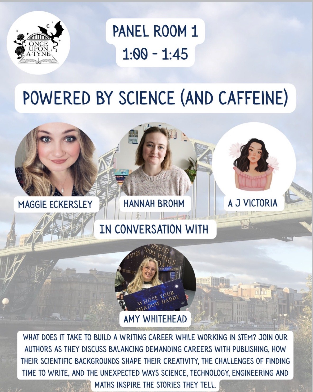 1pm - 1:45pm Powered by Science (and Caffeine) Panel Room 1