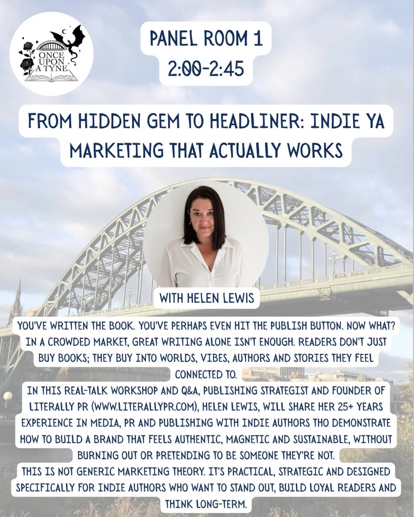 2pm-2.45pm - From Hidden Gem To Headliner: Indie YA Marketing that actually works!