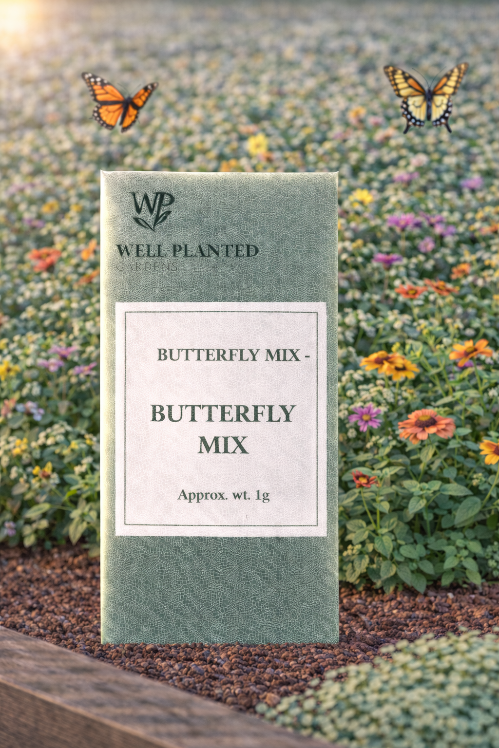 Vibrant garden with butterfly mix seed packet.png