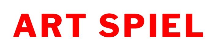 The text 'ART SPIEL' in bold red letters on a white background.