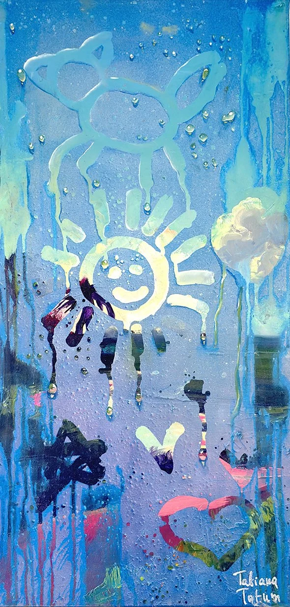 Painting of doodles drawn in condensation