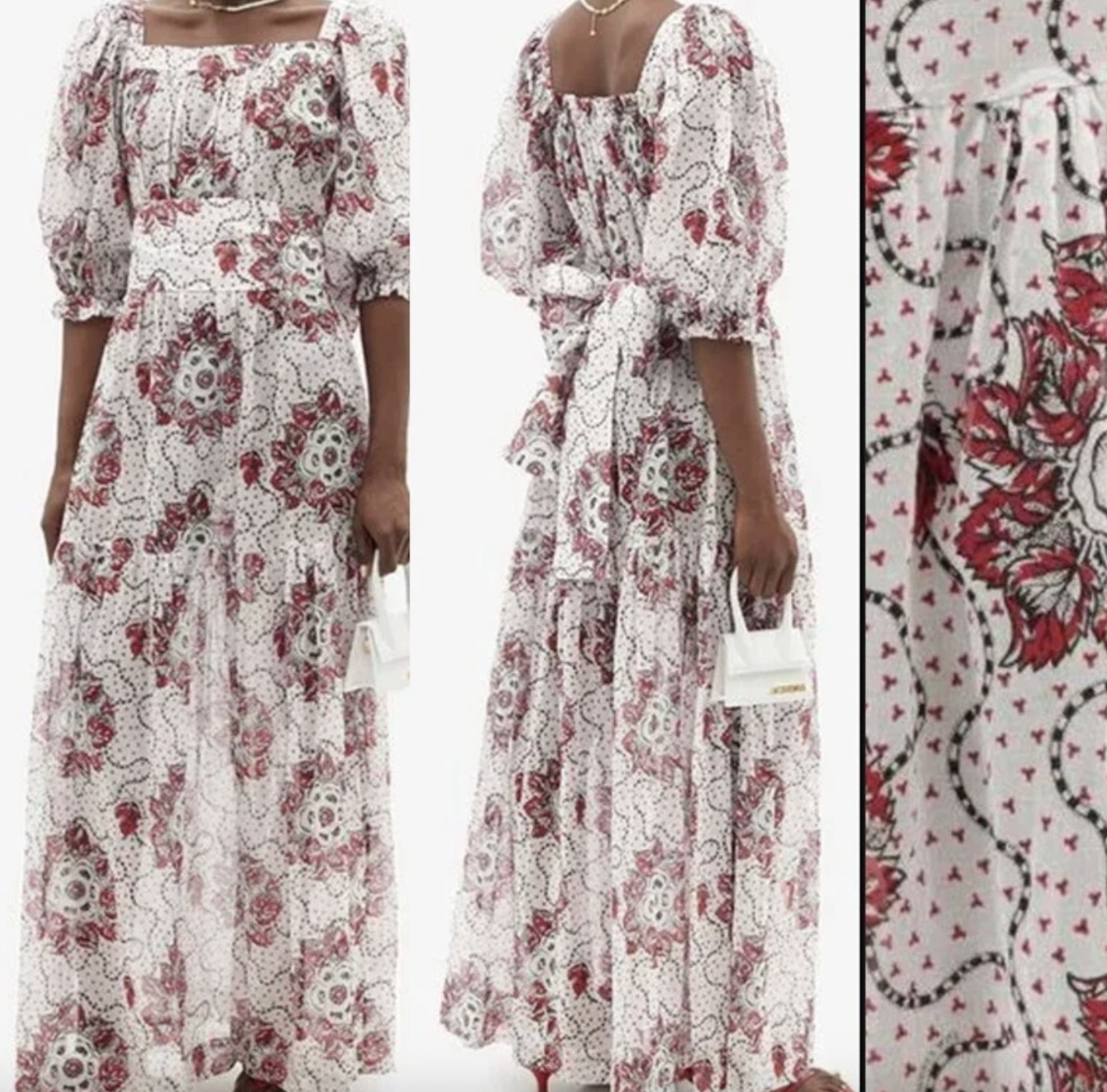 NWT The Vampire's Wife The Guardian Wild Meadow Rose Print Cotton Poplin Maxi Dress US12 Susie Cave