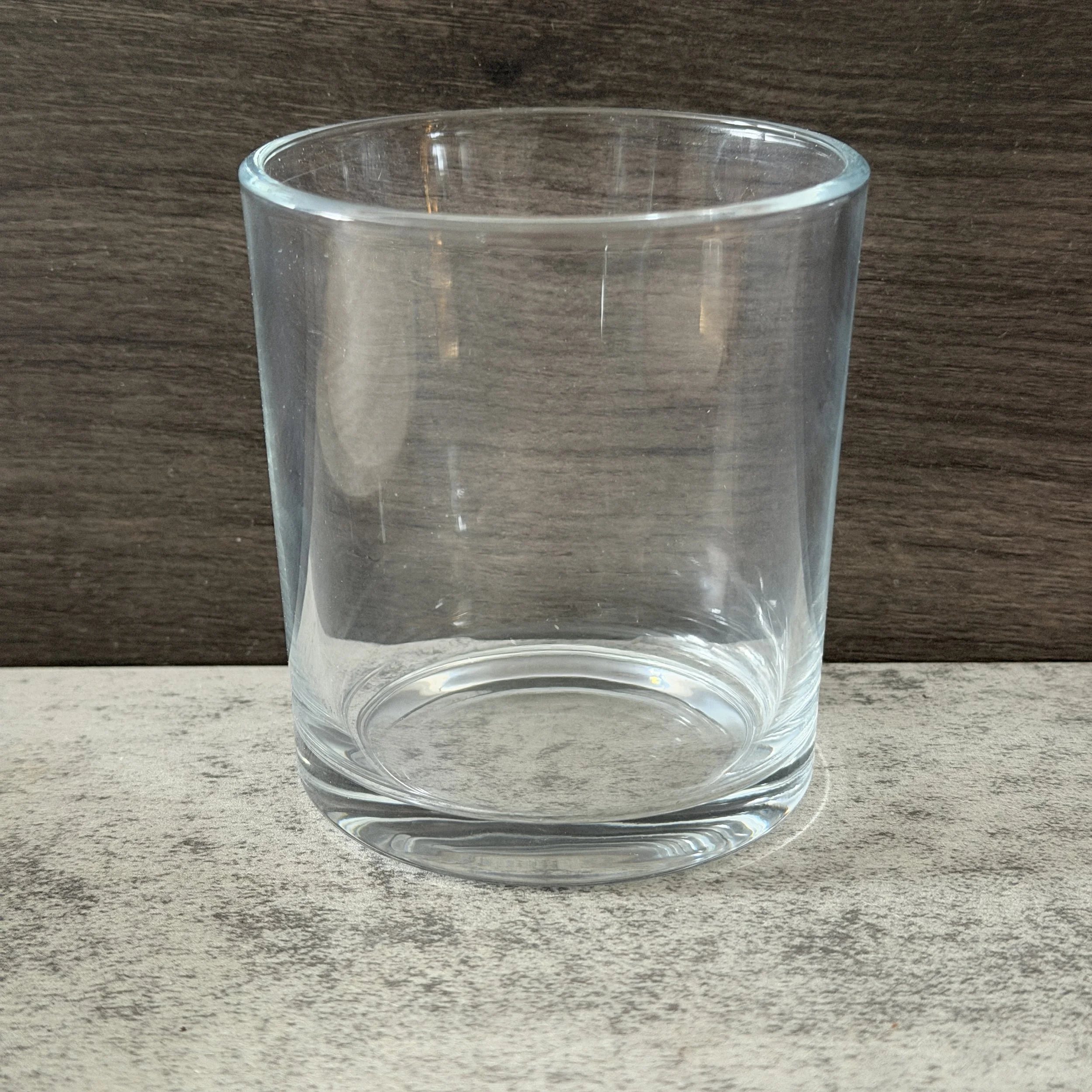 8 oz. Classic Clear Glass Candle Container with Wood Lid