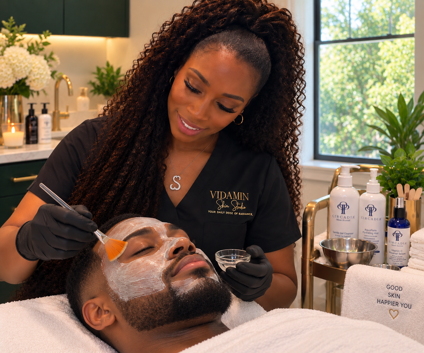 new client facial, enzyme mask treatment,dermaplane facial, lymphatic massage, rosacea