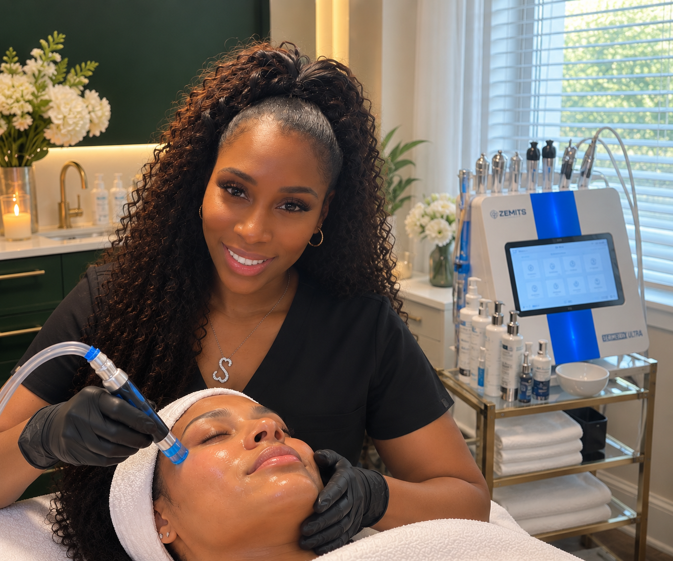 Zemits, hydrofacial, hydrodermabrasion, oxygen infusion, facial cupping, cryotherapy, micro current, microdermabrasion, diamond