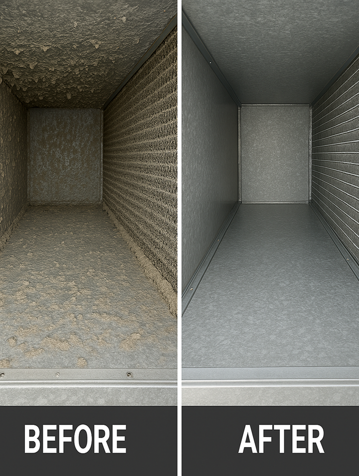 Commercial HVAC Cleaning and Service Report.