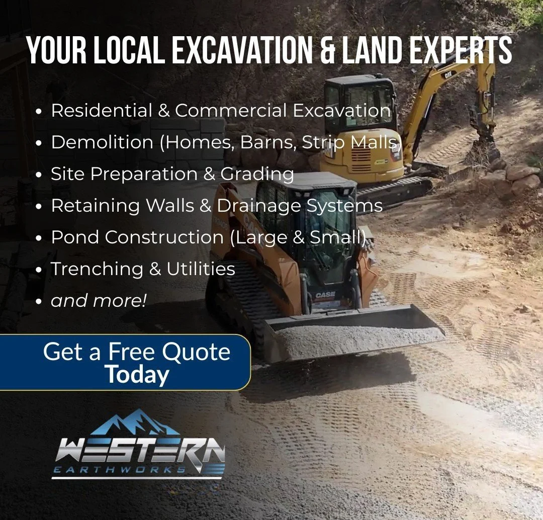 Quality work starts long before the finished result. At Western Earthworks, we take pride in every project by showing up, working hard, and treating our customers, their property, and each other with respect.

For dependable excavation and site work 