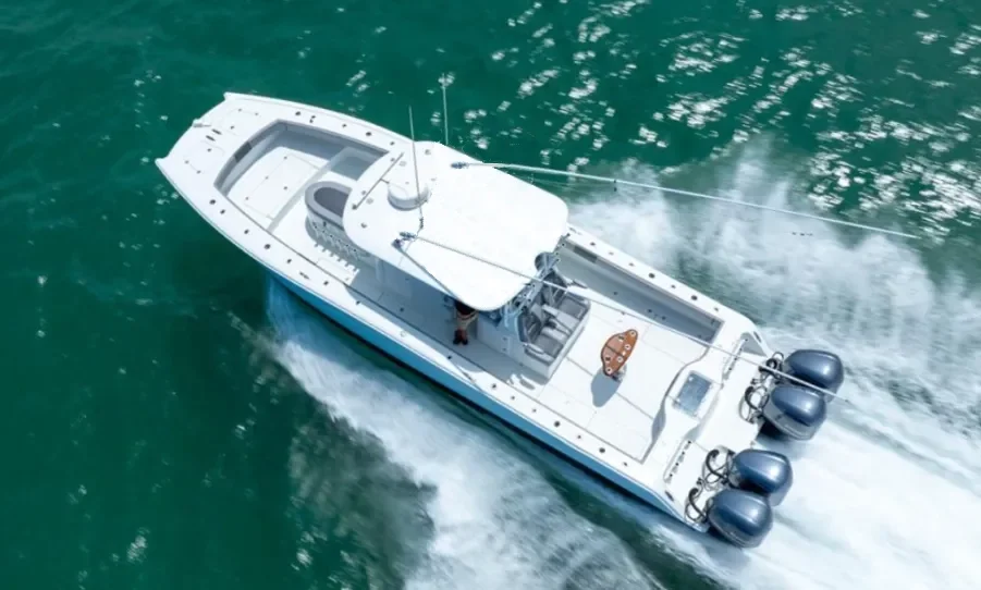 37Ft Freeman catamaran top view