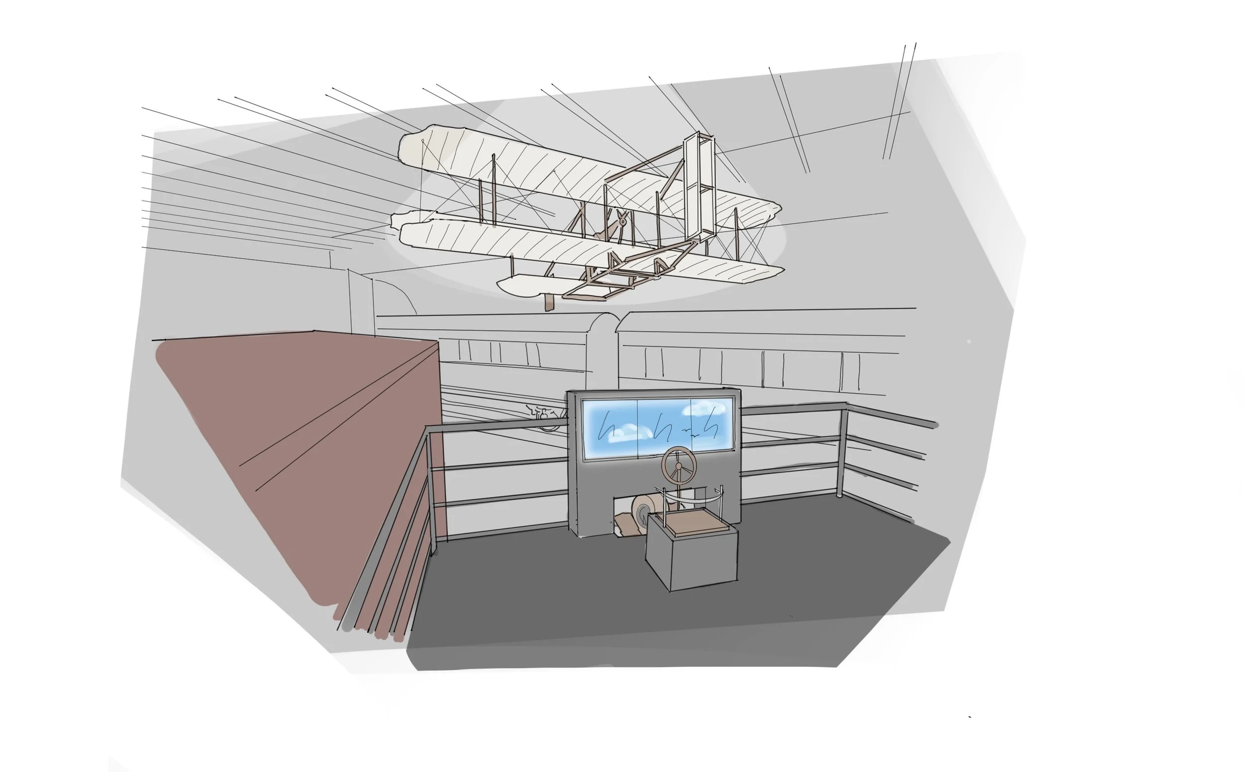 Created concept sketches for each exhibit.