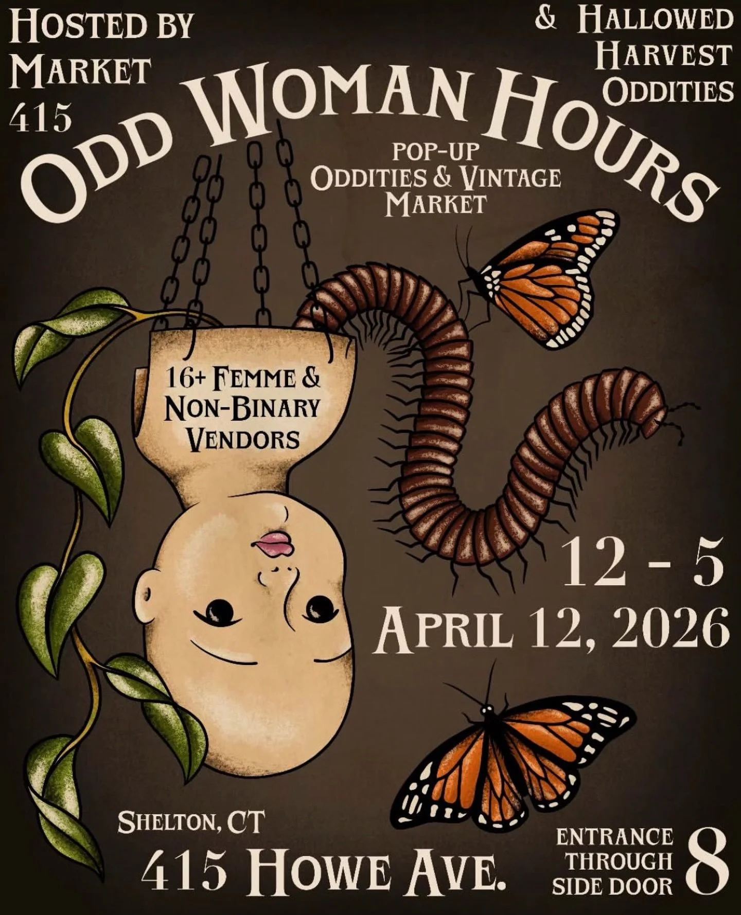 Stop by and say hello to @thebogwitchproject and I! Our first event of the year will be the Odd Women Hours in Shelton, CT hosted by @market.415 and @hallowedharvestodditiesct 🙂&zwj;↕️🖤 check out the original post for more details!