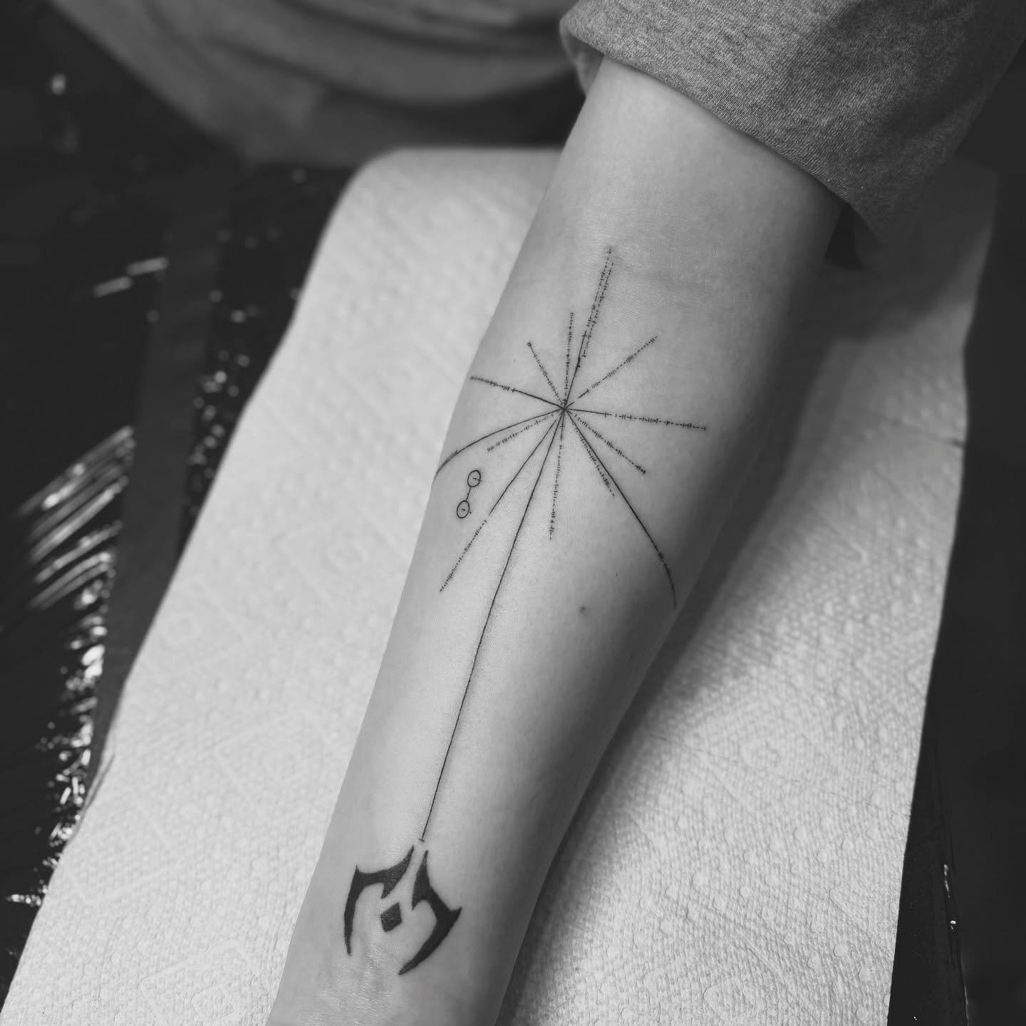A pulsar map for Colin 🚀👽🛰️ than you for coming! 

(Wrist tattoo not done by me)
