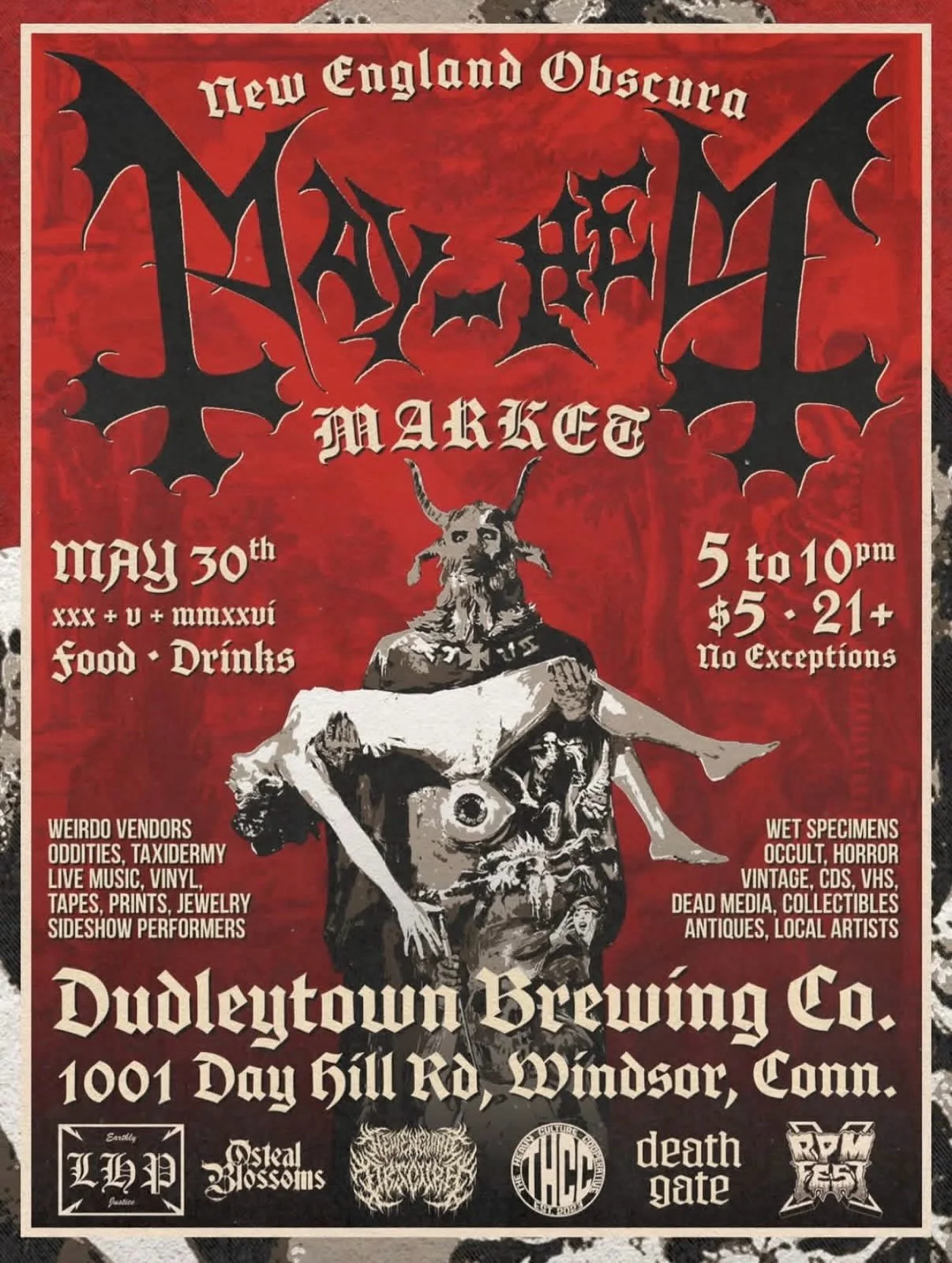 Come find us at these upcoming events!!
🪦
☠️MAY 30 @newenglandobscura @dudleytownbrewing 

🎶JULY 11 @shoreline.summer.fest @armadabrewing 

✨AUGUST 16 @delicate.deadthings @millstmarketplace