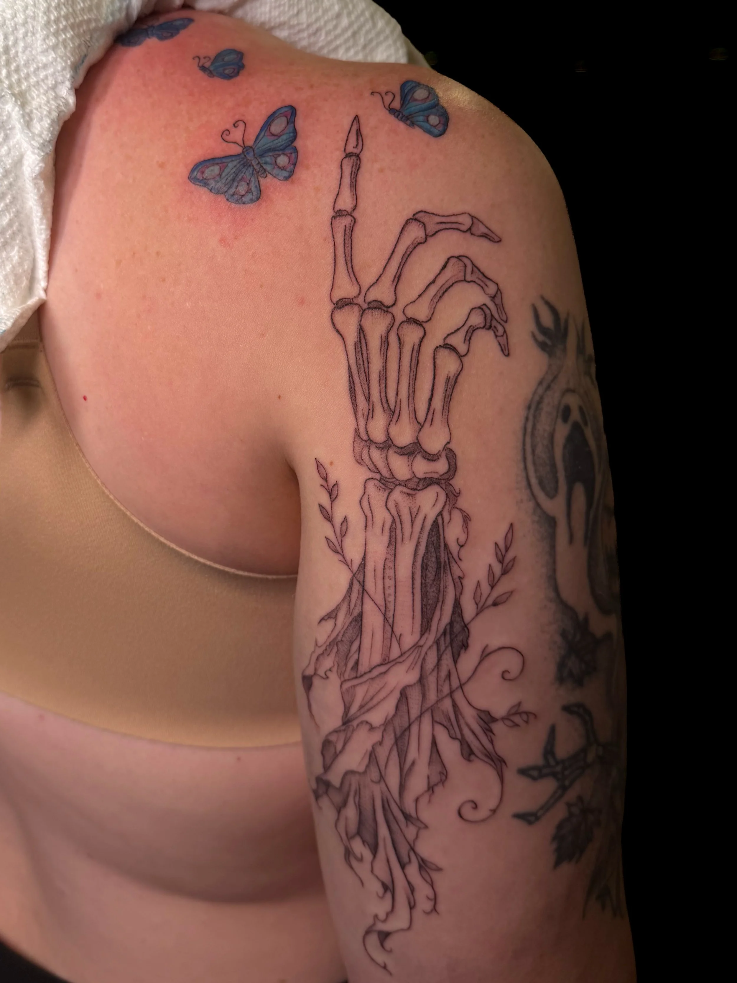 A corpse bride tattoo I did a few weeks ago! Thank you for coming!