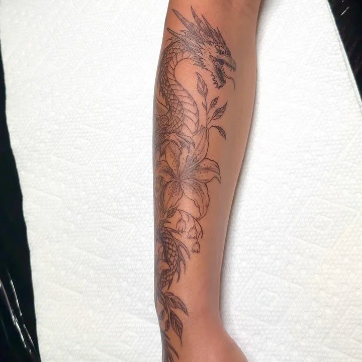 Dragon for Rachel ! 🐉💐🌸 thank you for coming! 🤘🥳