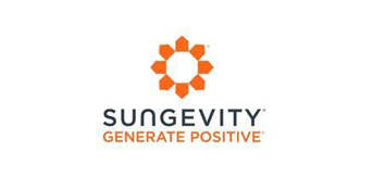 Sungevity logo with orange and white circular design and the text 'Sungevity Generate Positive'