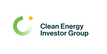 Logo of Clean Energy Investor Group featuring a green circular design and text