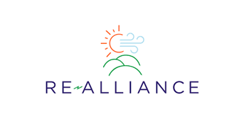Logo with a stylized sun, cloud, and mountain above the word 'REALLIANCE'