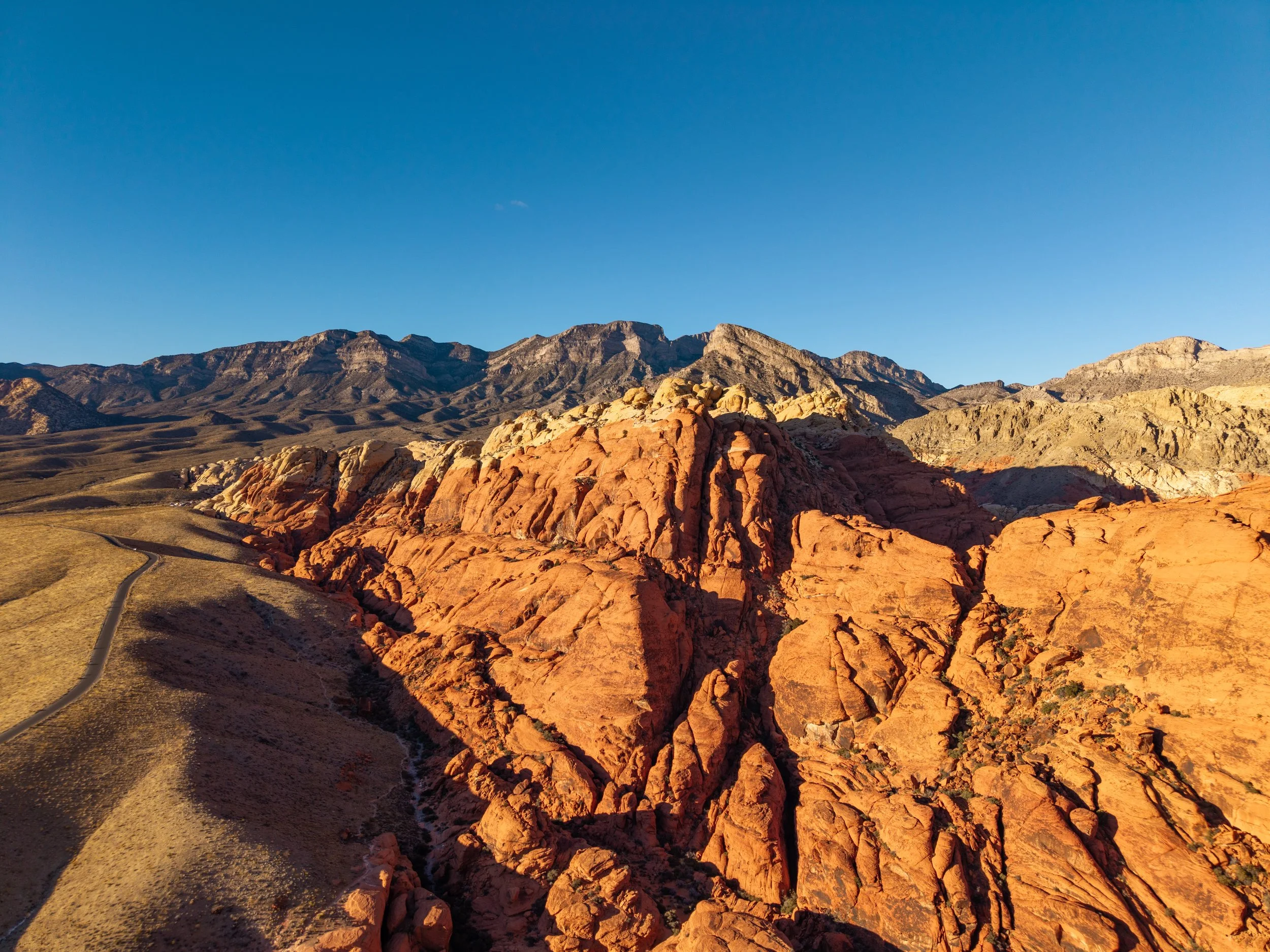 Calico Hills in Golden Hour  Light