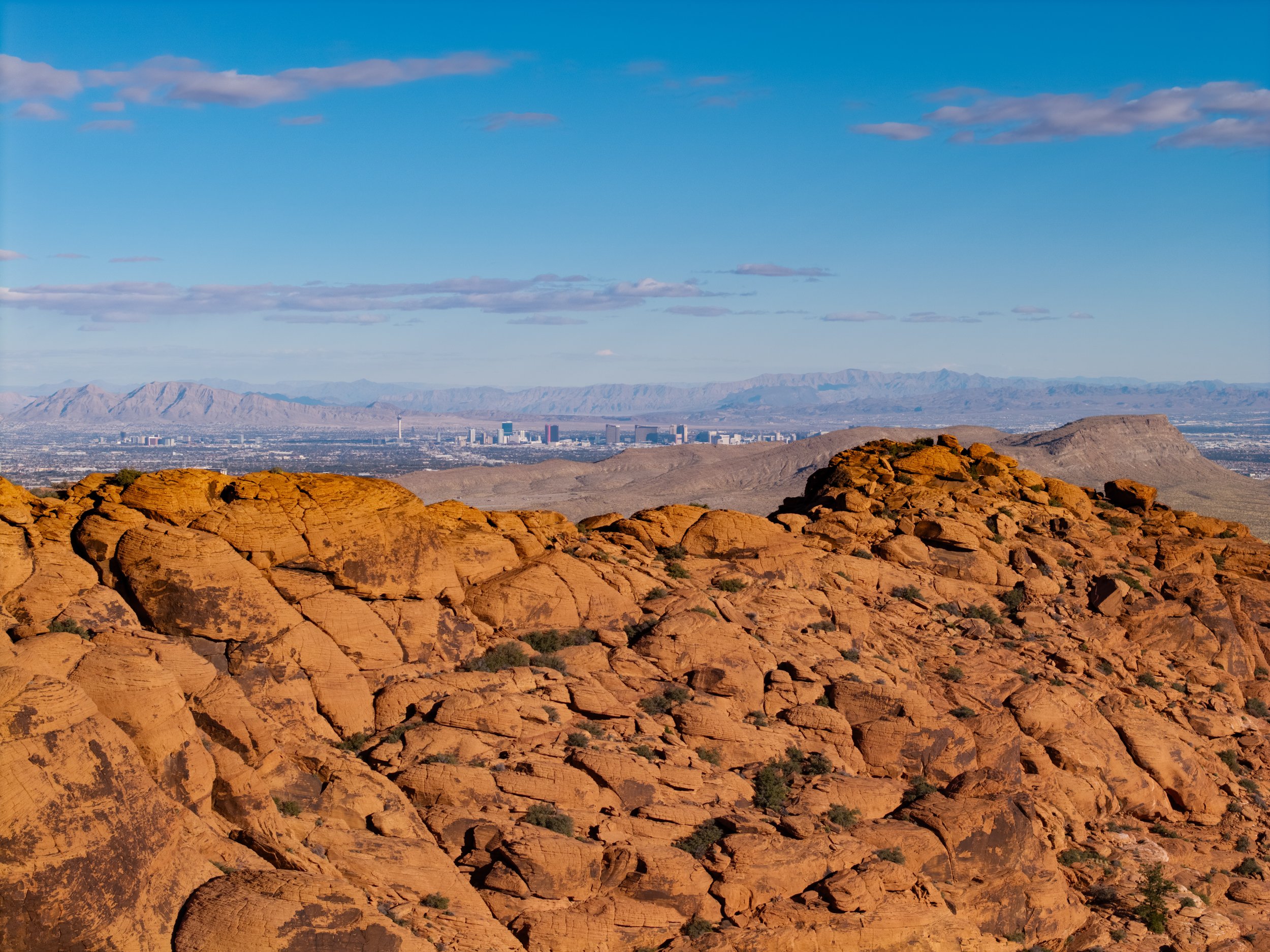 Las Vegas Strip Over Red Rock Canyon