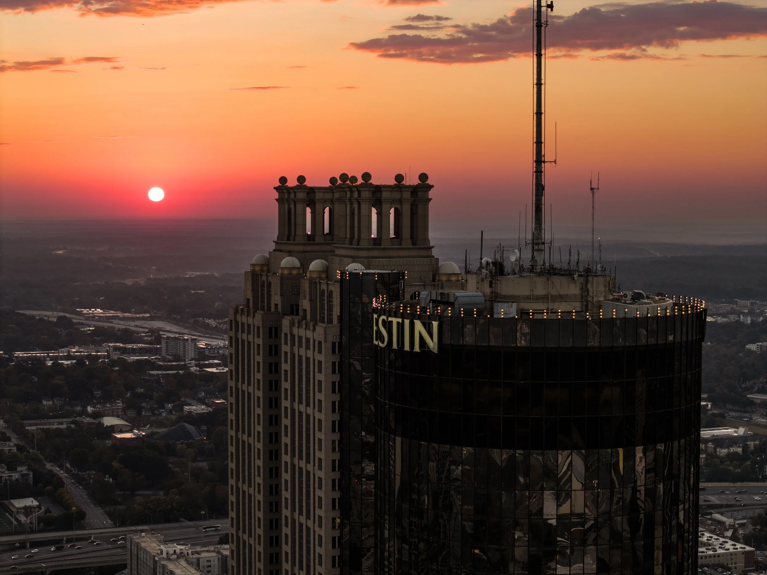 Sunrise Over Two Atlanta Icons