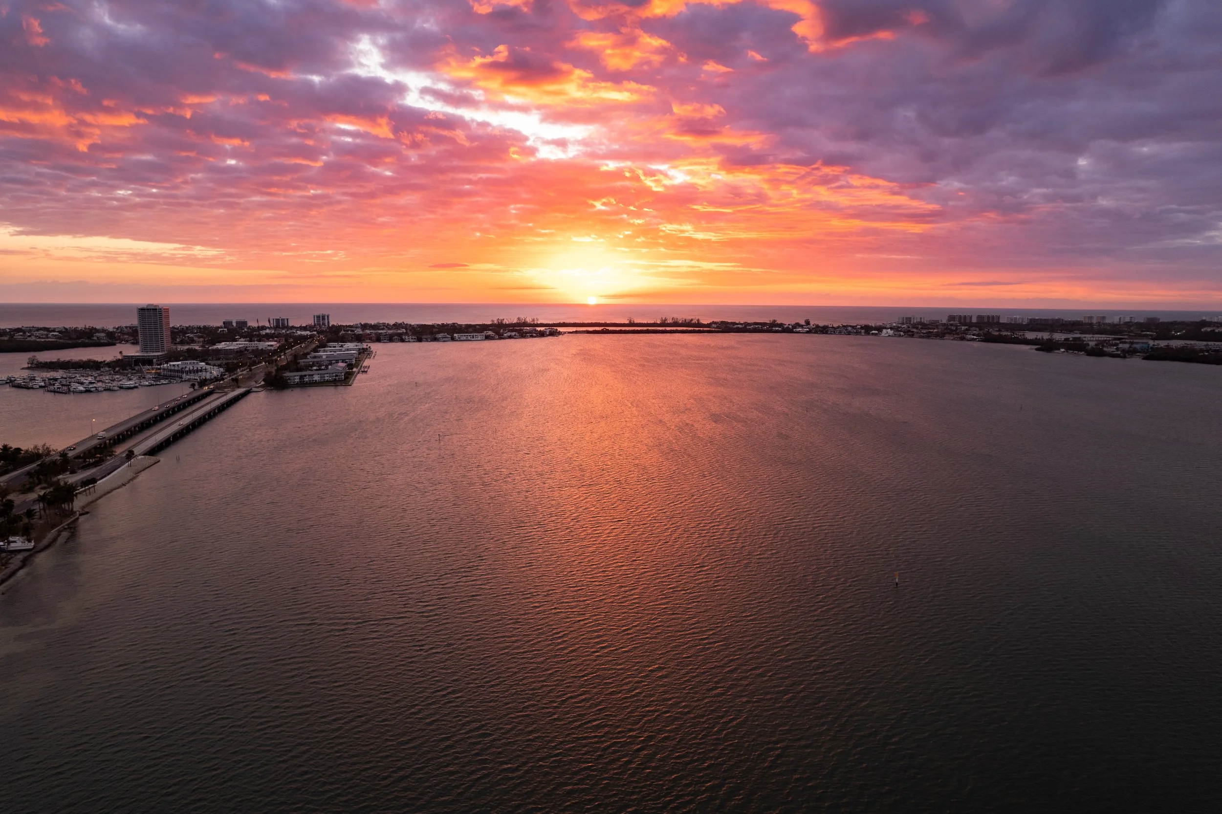 Sarasota Bay - Red Sunset