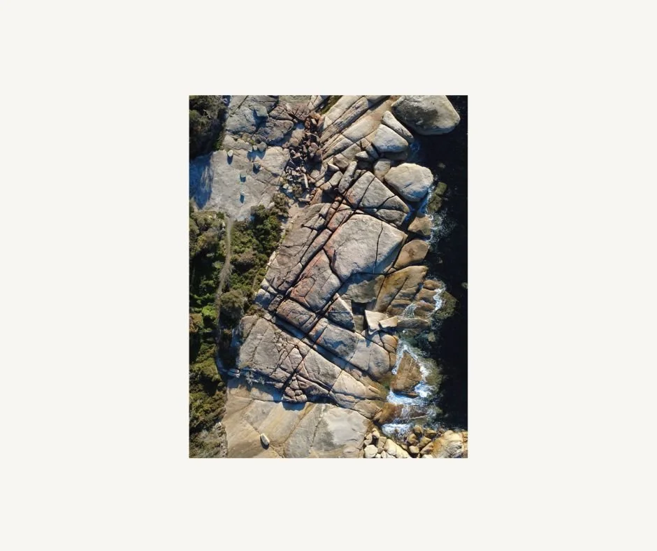 The Bicheno Stories Edition 01 printed magazine photographed in Bicheno Tasmania