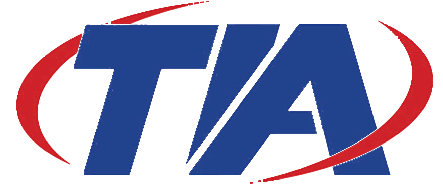 TSA logo with blue letters and red swoosh.