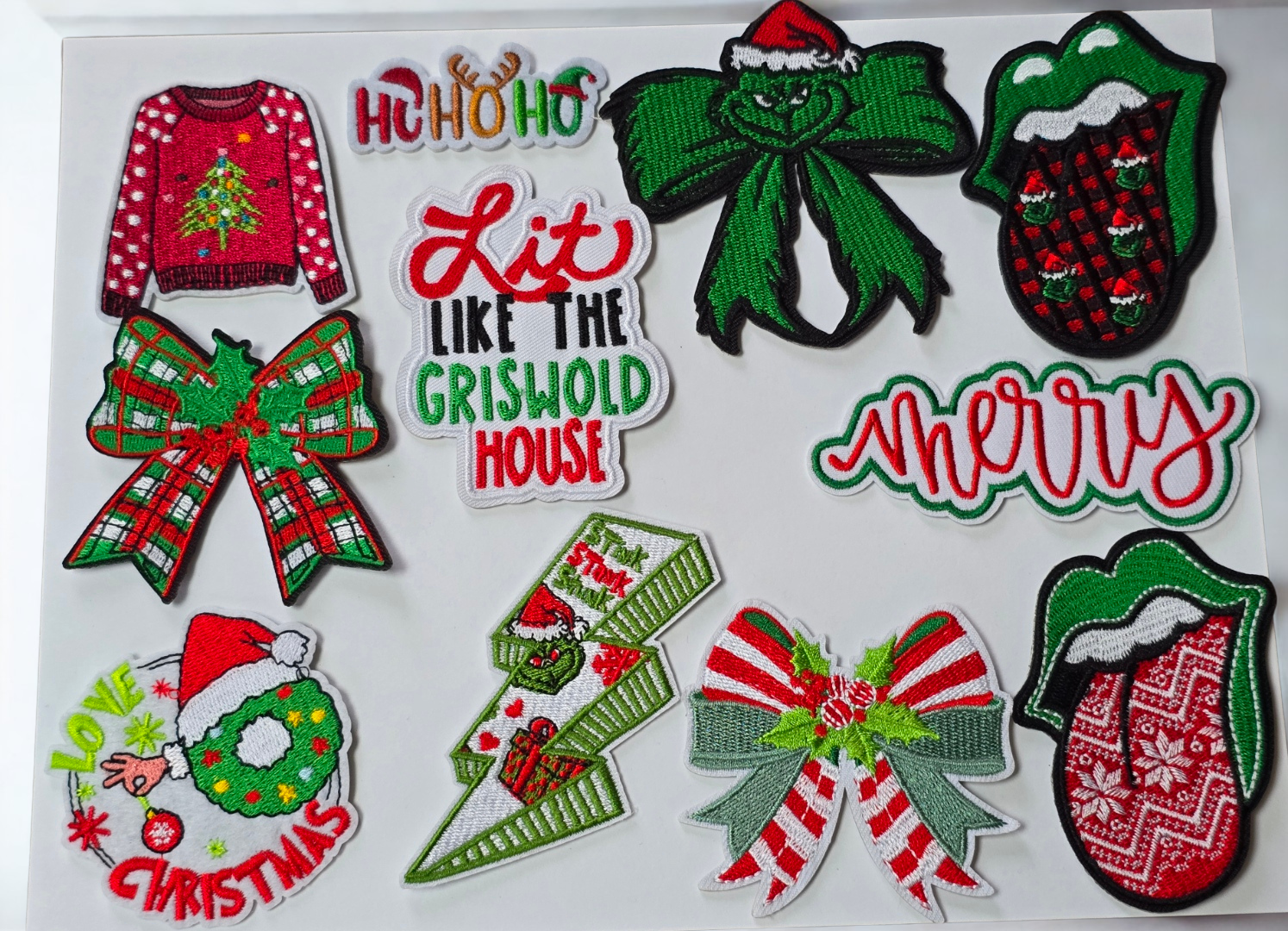 Holiday Ugly Sweater Patch Bundle – DIY Sweatshirt Kit (11-Piece Set)