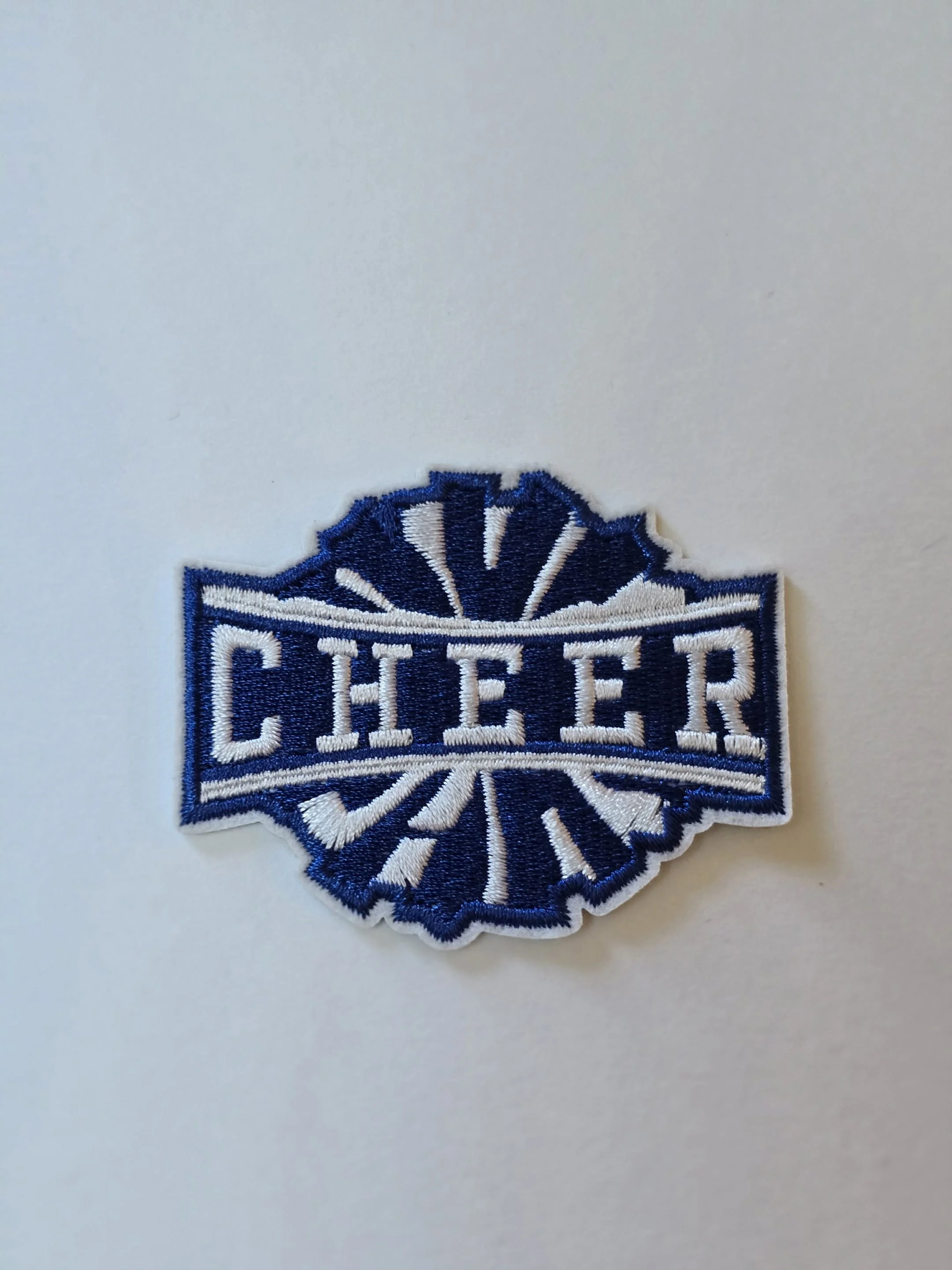 Blue or Red Cheer Patch — Embroidered (IRON-ON)