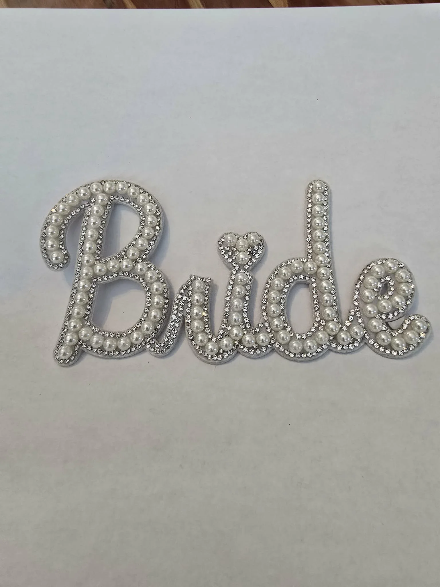 Bride Pearl + Rhinestone Patch — Embellished (IRON-ON)