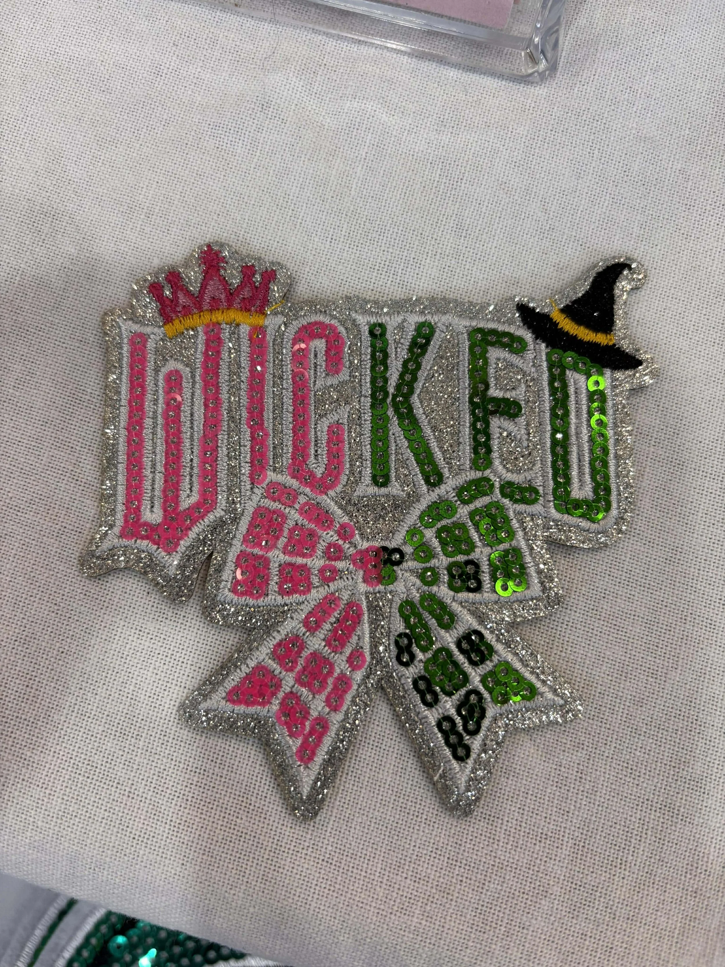 Pink & Green Sparkle Statement Patch