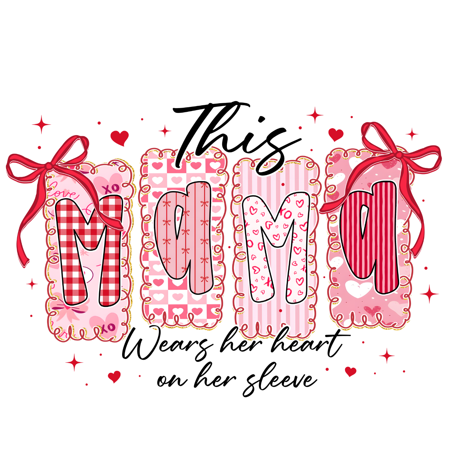 "This Mama Wears Her Heart on Her Sleeve" Shirt & Sleeve