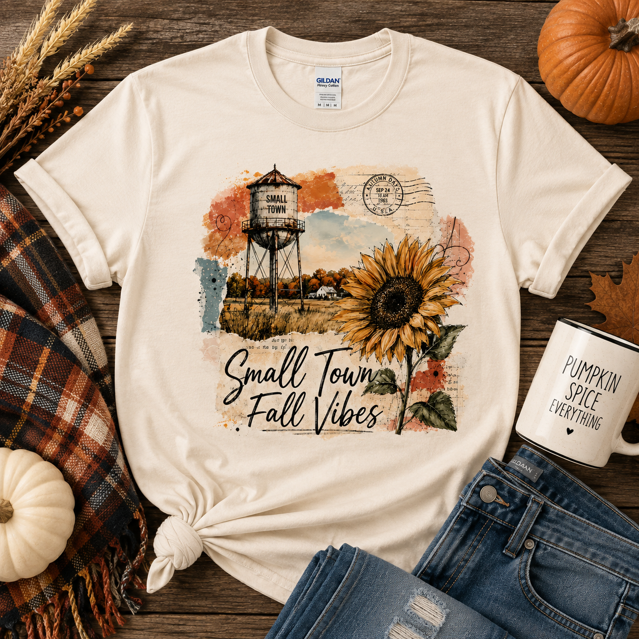 Small Town Fall Vibes T-Shirt