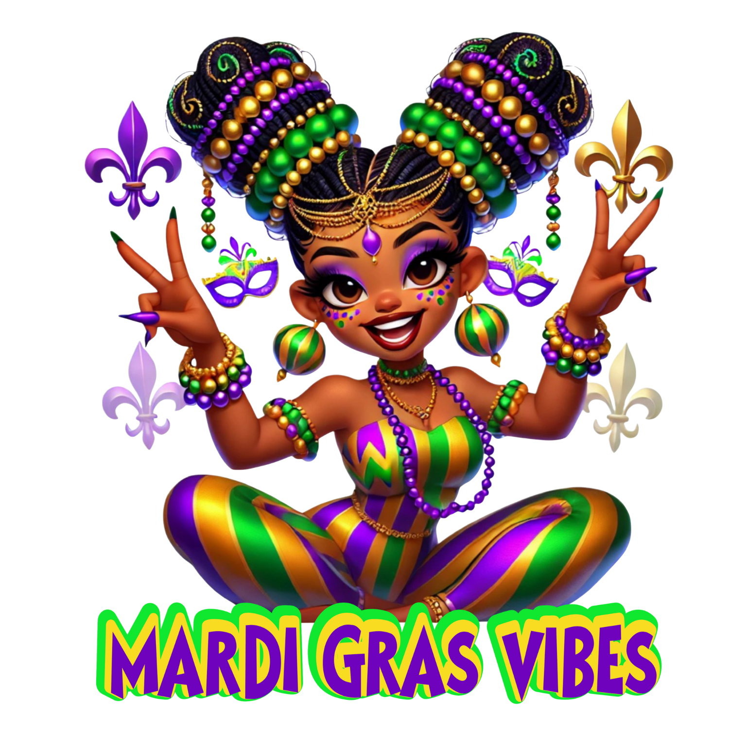 All the "Mardi Gras Vibes" Graphic Tee