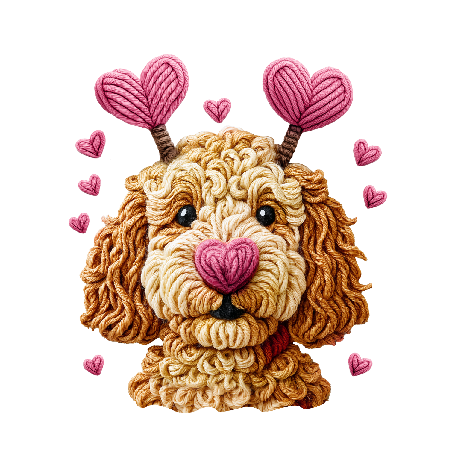 Valentine's Day Faux Crochet Puppy Tee