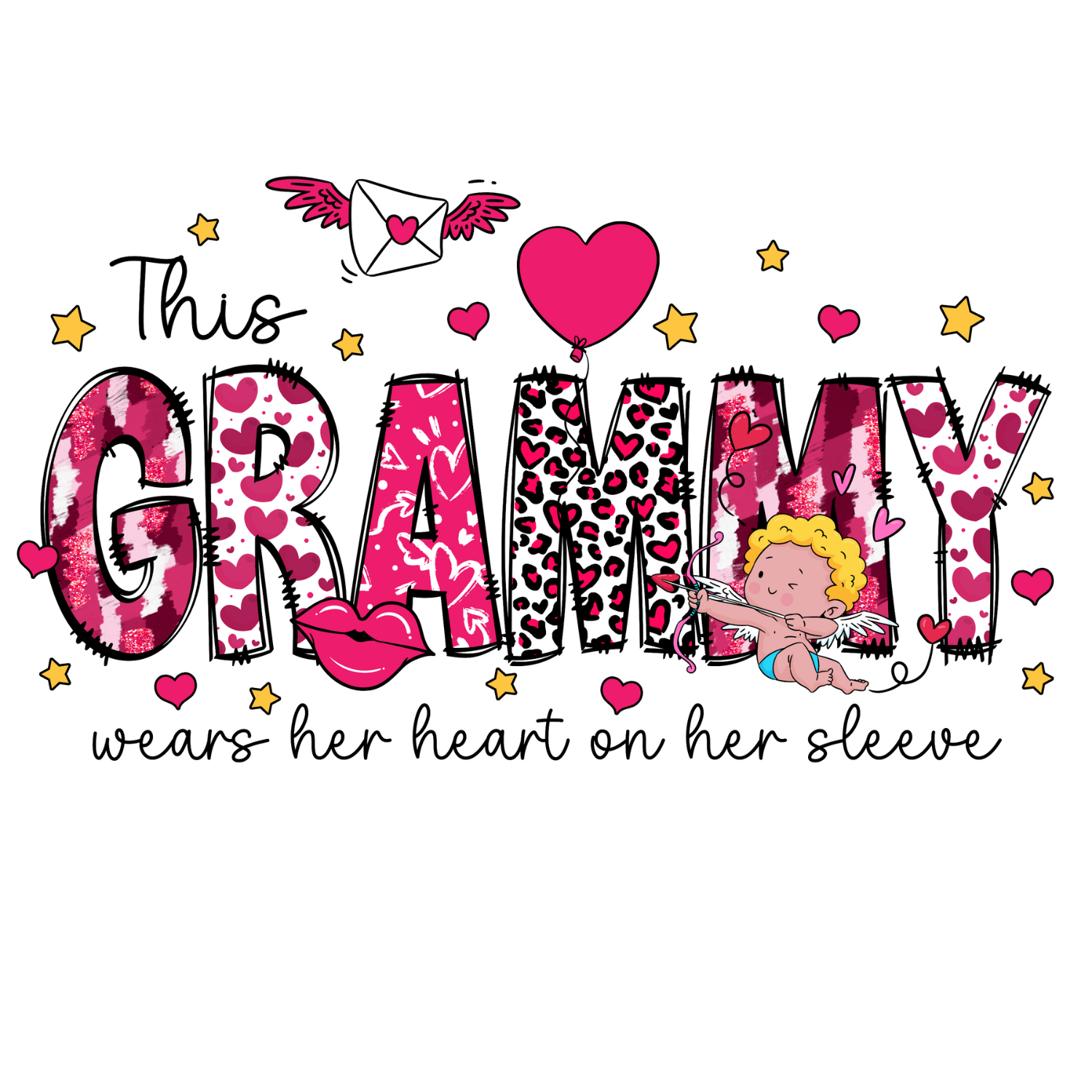 "This Grammy wears her heart on her sleeve" Shirt & Sleeve