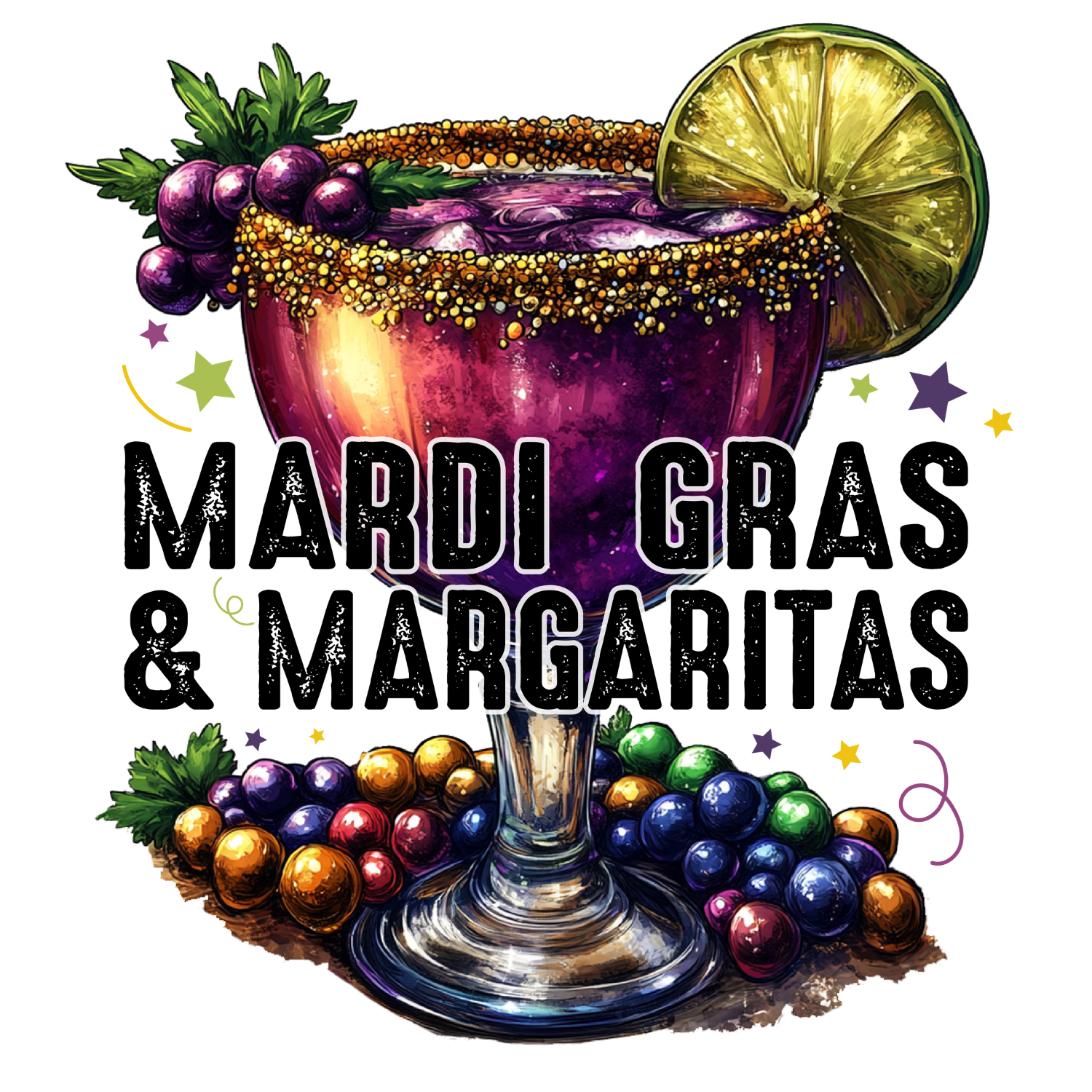 "Mardi Gras & Margaritas" Tee