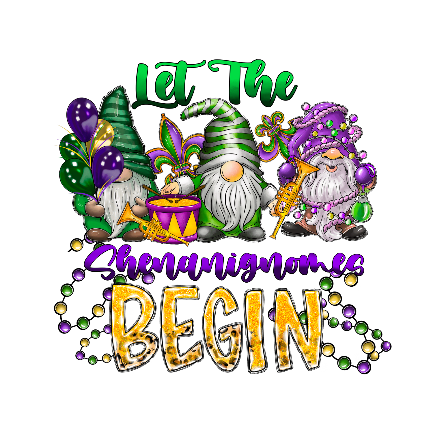 "Let the Shenanignomes Begin" Gnome Tee