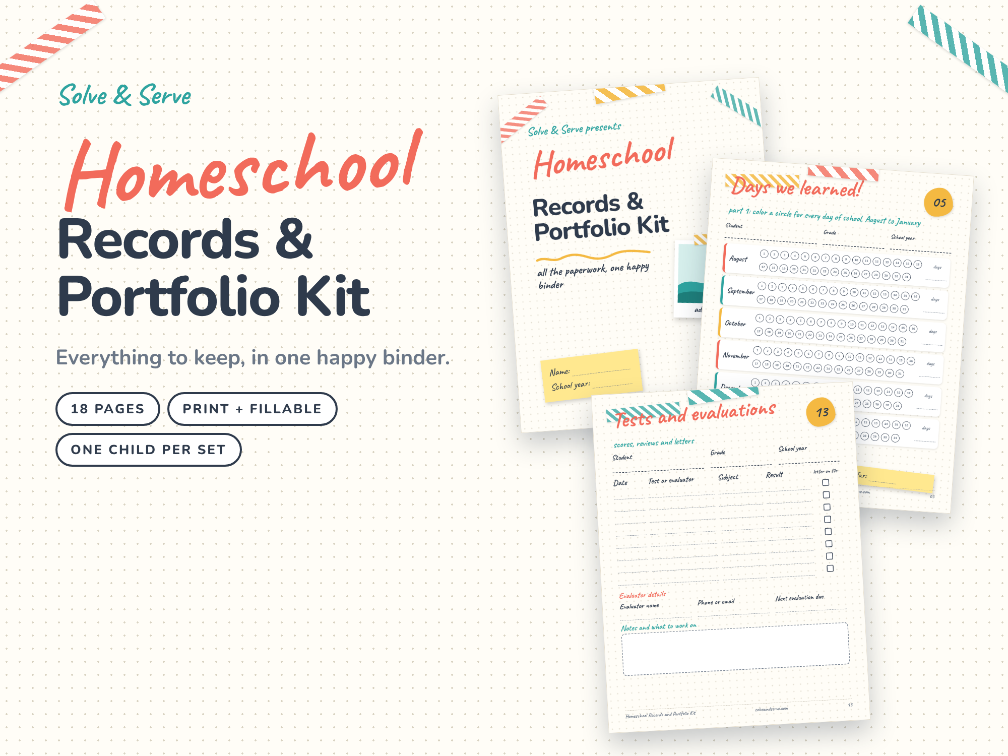 Homeschool Records and Portfolio Kit
