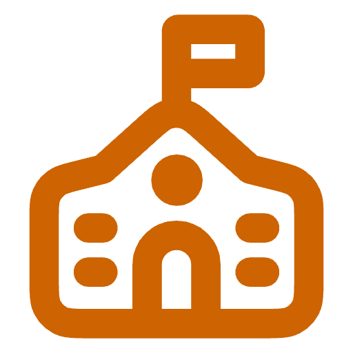Icon of a house with a key on top, representing real estate or home security.