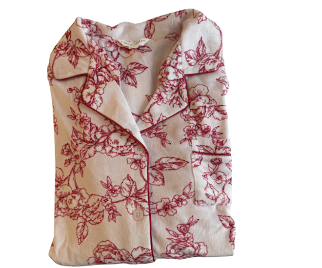 Pink floral - velour material