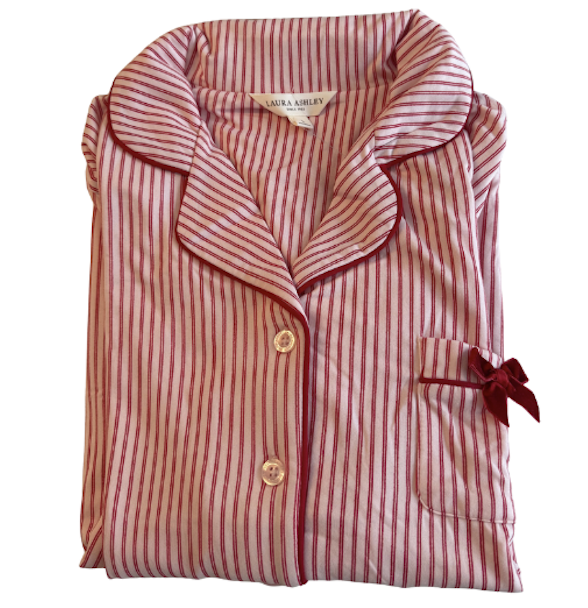 Red stripes with red bow