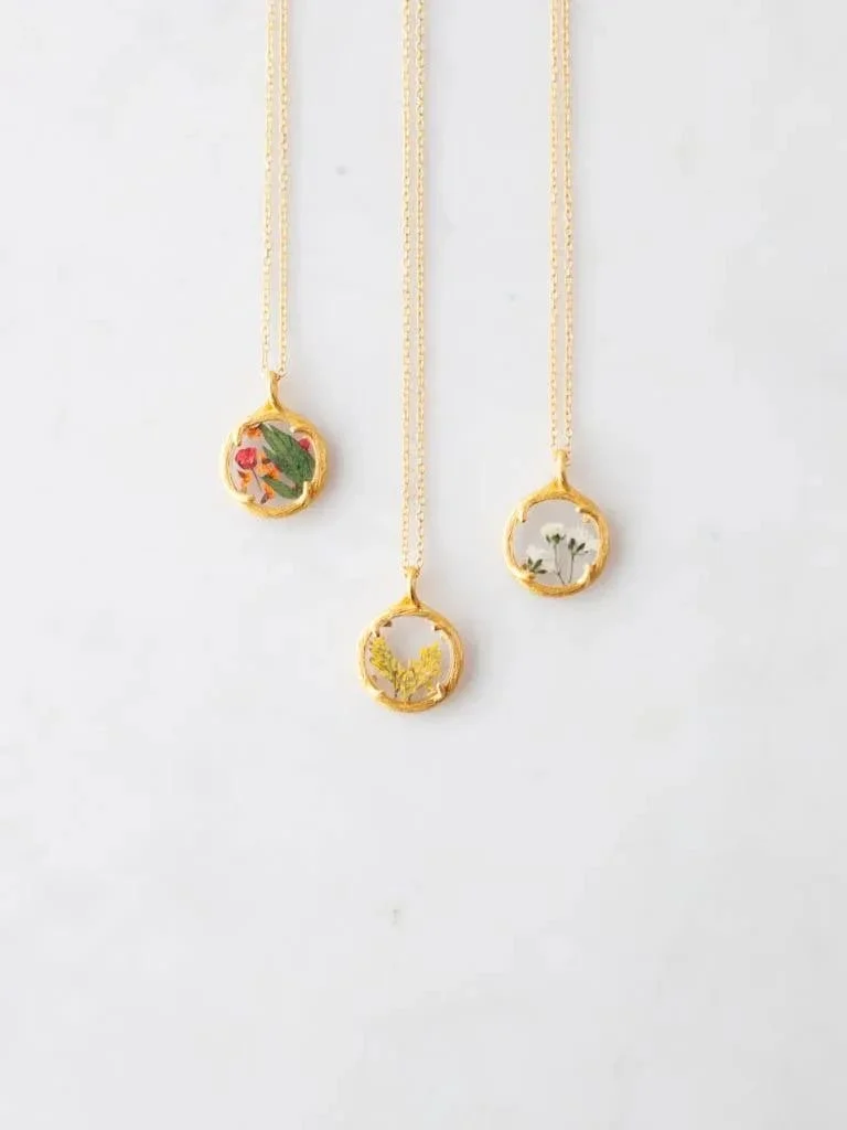 Pressed Floral Necklace